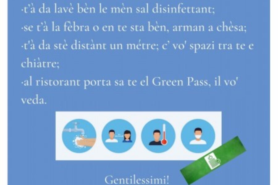 Confcommercio ha scritto le regole di accesso del green pass… in dialetto pesarese