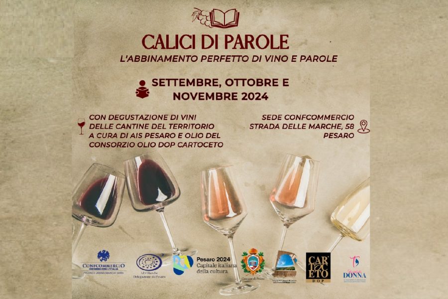 Calici di parole, con Confcommercio degustazione di libri, vini e… olio Dop